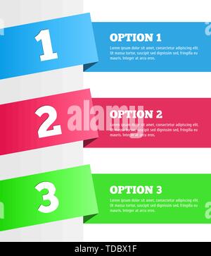 One two three - vector progress steps. Vector illustration for your design. Stock Vector