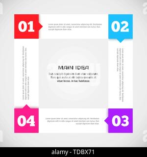 Modern arrow number options banner. Vector illustration for your design. Stock Vector