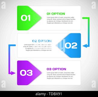 One two three - vector progress steps. Stock Vector