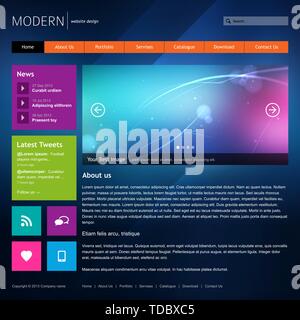 Modern website design template. Stock Vector