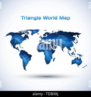Triangle World Map Illustration Stock Vector