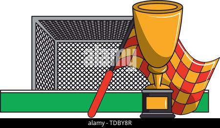 Soccer sport tournamente game cartoons Stock Vector