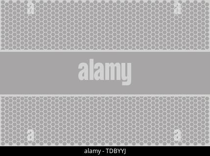 Abstract soft grey banner on hexagon mesh design modern futuristic background vector illustration. Stock Vector