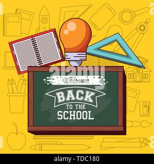 Back to school season card and poster Stock Vector