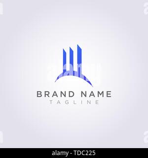 Logo City Icon Design Buildings with skyscrapers, towers, architecture. Stock Vector
