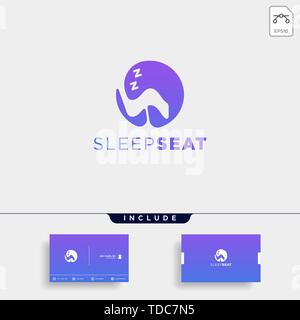 chair relax logo design vector icon element isolated Stock Vector
