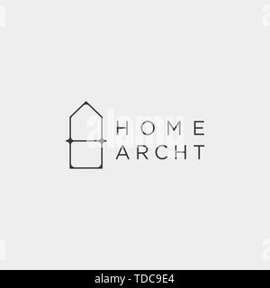 home architect logo minimalis design vector icon element Stock Vector