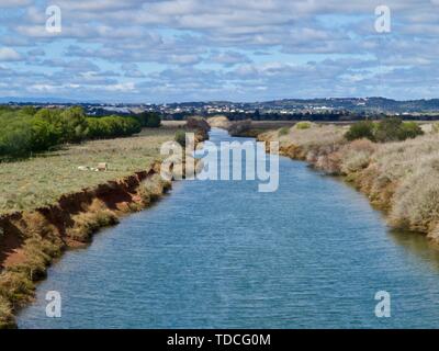 Small river between Albufeira and Vilamoura in Portugal Stock Photo