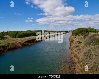 Small river between Albufeira and Vilamoura in Portugal Stock Photo