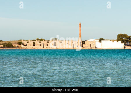 Ruins of The Tuna Factory of Vendicari Nature Reserve in Sicily, Italy. Stock Photo