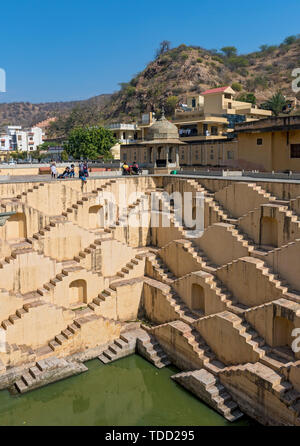 Panna Meena ka Kund step-well in Amber near Jaipur, Rajasthan, India Stock Photo