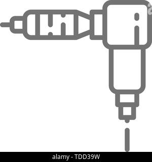 Rotary tattoo machine, equipment line icon. Stock Vector