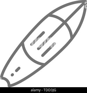 Surfboard, surf, surfing line icon. Stock Vector