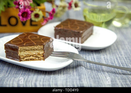 Coffee cookies, afternoon tea. Stock Photo