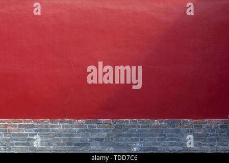 Dark red Imperial Palace wall Stock Photo