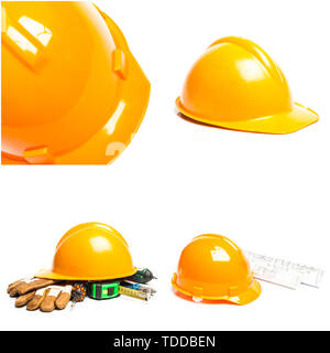 Standard construction safety equipment Stock Photo