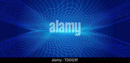 Flow particle composition world big data background, network technology big data background Stock Photo