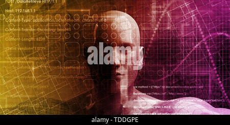 Security Network Grid for Surveillance as a Concept Stock Photo