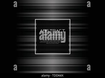 Abstract vector luxury black grey line speed with square banner white frame  template design modern background illustration. Stock Vector