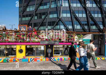 Paddington regeneration project of the old canal basin, Paddington, London, England, U.K. Stock Photo