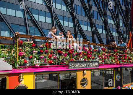 Paddington regeneration project of the old canal basin, Paddington, London, England, U.K. Stock Photo