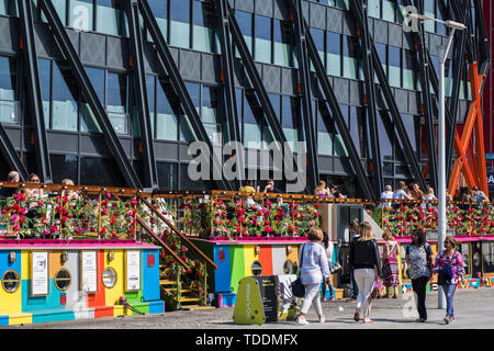 Paddington regeneration project of the old canal basin, Paddington, London, England, U.K. Stock Photo