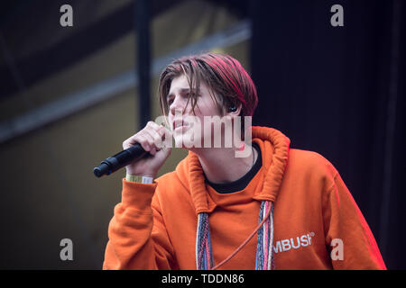 Oslo, Norway - June 13th, 2019. The Australian singer Ruel performs a live during the Norwegian music festival Piknik i Parken 2019 in Oslo. (Photo credit: Gonzales Photo - Per-Otto Oppi). Stock Photo