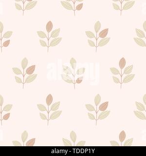 Simple leaves creative pastel light pattern vector design. Stock Vector