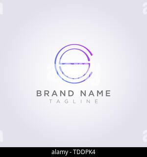 Luxury CS style letter logo design for your Business or Brand. Stock Vector