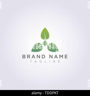 Creative circular leaf design for your business or brand. Stock Vector