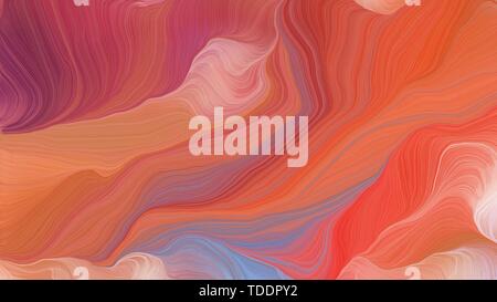 curved lines artwork with indian red, pastel purple and dark moderate pink colors. abstract dynamic wallpaper background and creative drawing design.  Stock Photo