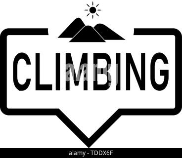 Climbing Speech bubbles icon flat icon. Single high quality outline symbol of Stock Vector