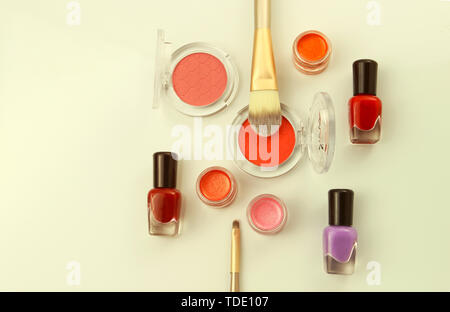 A variety of different cosmetics. Stock Photo