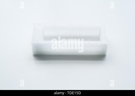 Shockproof material Expanded polyethylene, EPE foam  in white background, São Paulo, Brazil Stock Photo
