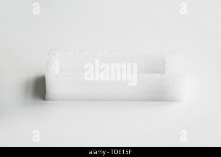Shockproof material Expanded polyethylene, EPE foam  in white background, São Paulo, Brazil Stock Photo