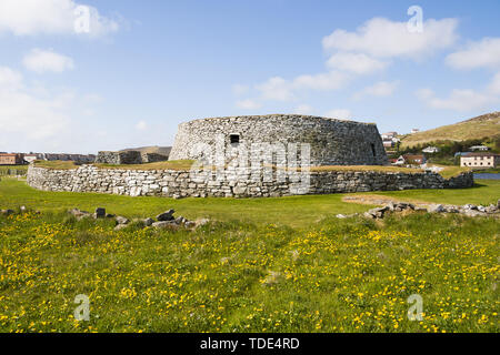 The ancient Clickimin Broch in Lerwick in the Shetland Isles, North of Scotland UK. Stock Photo