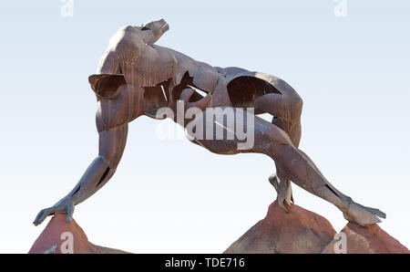 Monumento al Agua Monument to Water, locally nicknamed the headless break dancers, statues captured the agility and strength a reminder of the importa Stock Photo