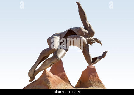 Monumento al Agua Monument to Water, locally nicknamed the headless break dancers, statues captured the agility and strength a reminder of the importa Stock Photo