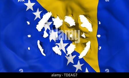 Holes in Bosnia and Herzegovina flag Stock Photo - Alamy