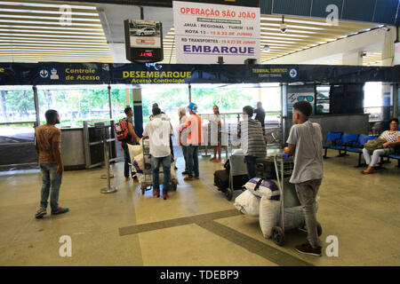 Salvador, Brazil. 14th June, 2019. Salvador Bus Station was without interstate buses during a general strike in Salvador, Bahia. Credit: Mauro Akiin Nassor/FotoArena/Alamy Live News Stock Photo