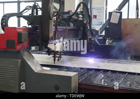 Steel laser cutter Stock Photo