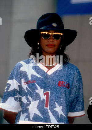 Pasadena, California, USA 15th July 1994 Singer Whitney Houston attends Pre-Game World Cup Ceremony Event on July 15, 1994 at the Rose Bowl in Pasadena, California, USA. Photo by Barry King/Alamy Stock Photo Stock Photo