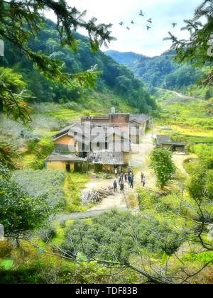 Spring pastoral scenery, oil painting photos Stock Photo - Alamy