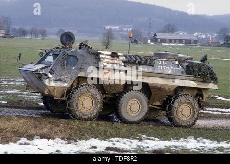 An armoured personnel carrier Fuchs of German Bundeswehr Quick Reaction ...