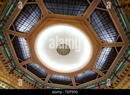 The inner dome of the Zhongshan Memorial Hall. Like a sky eye looking down on the earth. Stock Photo