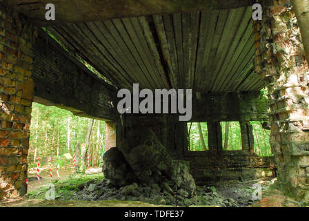 Headquarters of SS-Gruppenführer Johann Rattenhuber, head of Reichssicherheitsdienst RSD (Reich Security Service) in Wolfsschanze (Wolf's Lair) in Gie Stock Photo