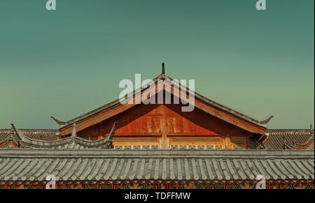 Filming in the ancient city of Lijiang Stock Photo