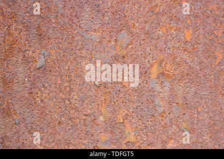 Old ginger brown rusted metal texture background Stock Photo