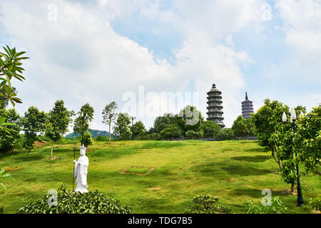 Bai Dinh Pagoda - The biggiest temple complex in Vietnam in Trang An, Ninh Binh. Stock Photo