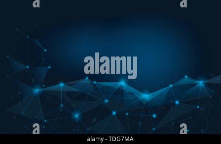 Blue technology abstract background with space vector illustration Stock Vector